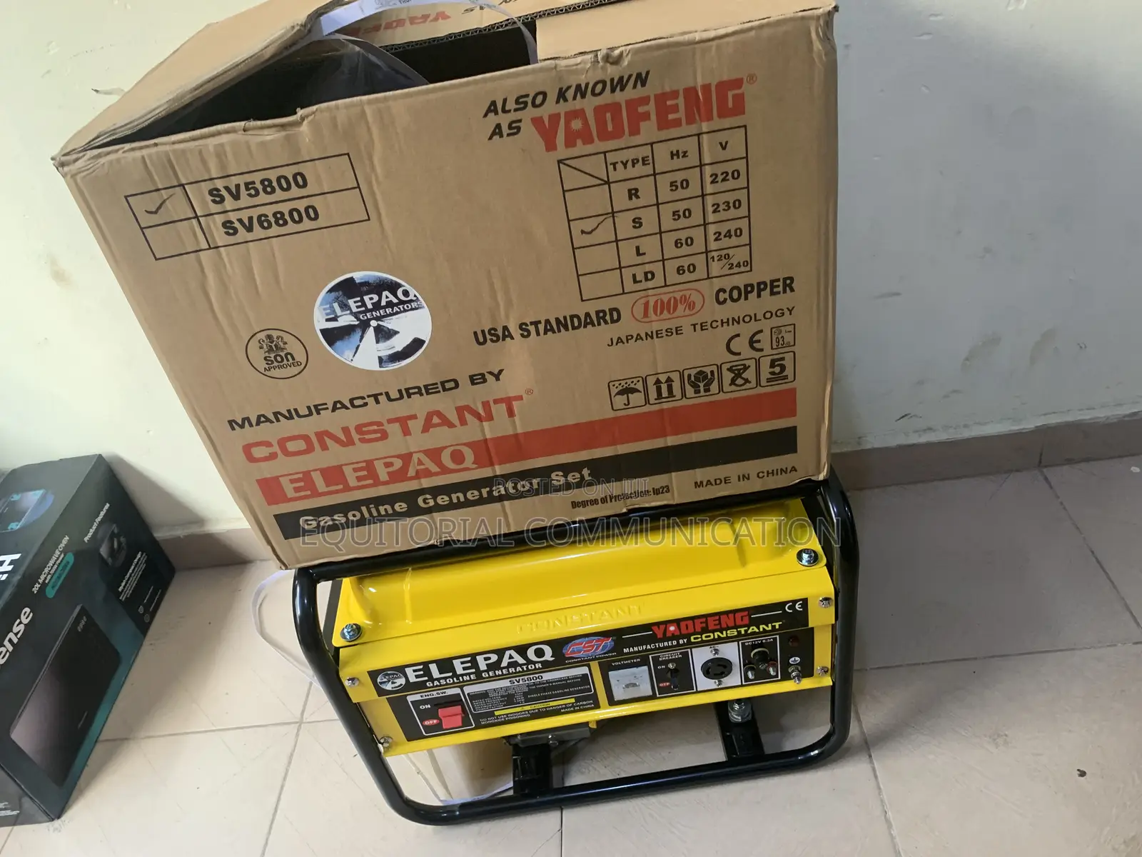 Elepaq Sv5800 Generator for Constant, Uninterrupted Power