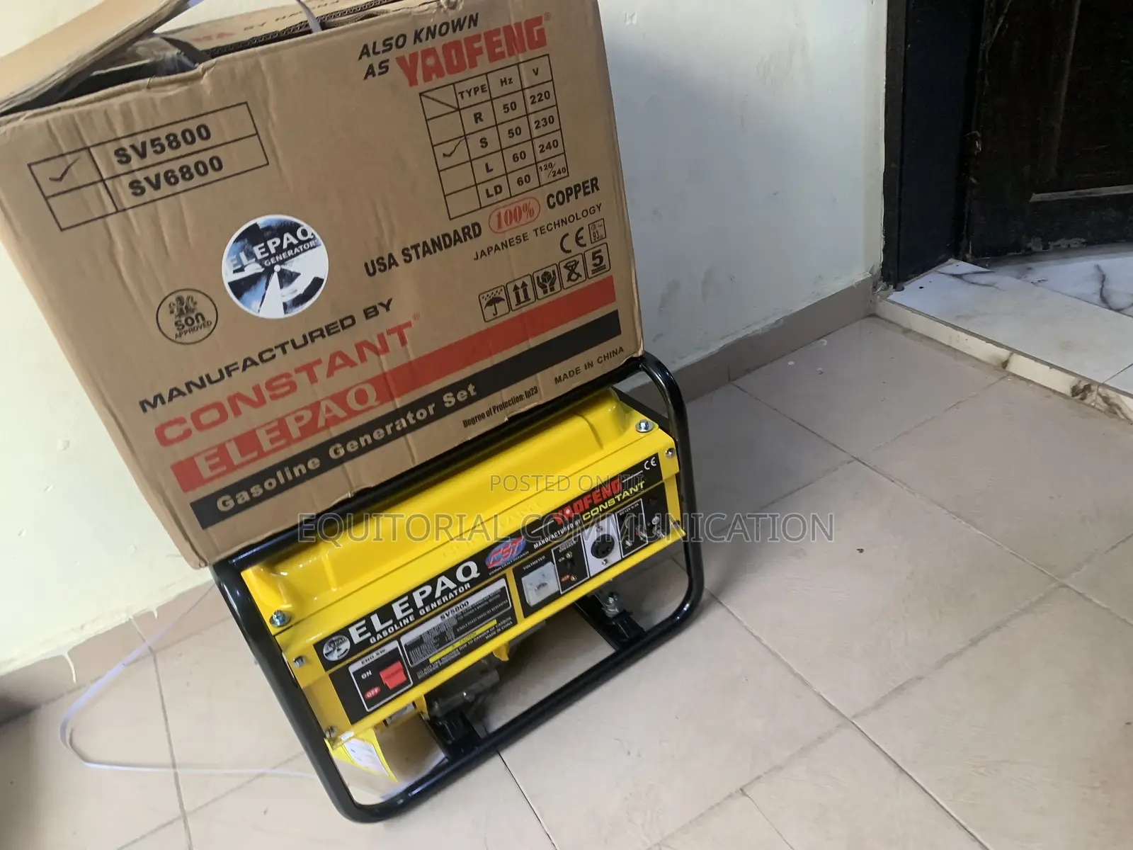 Elepaq Sv5800 Generator for Constant, Uninterrupted Power
