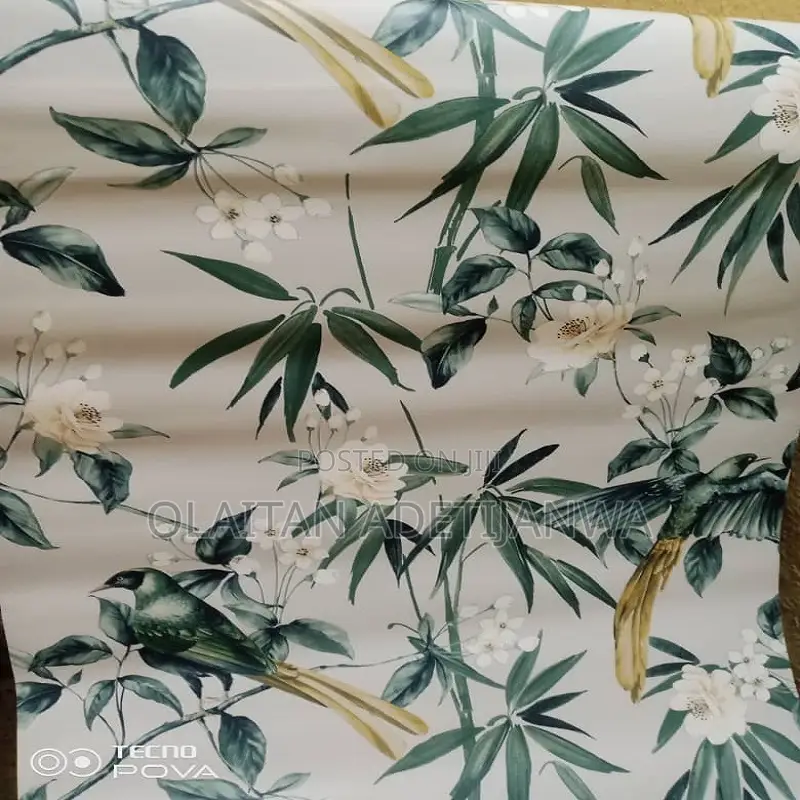 Cleanable Non Woven Floral Wallpaper