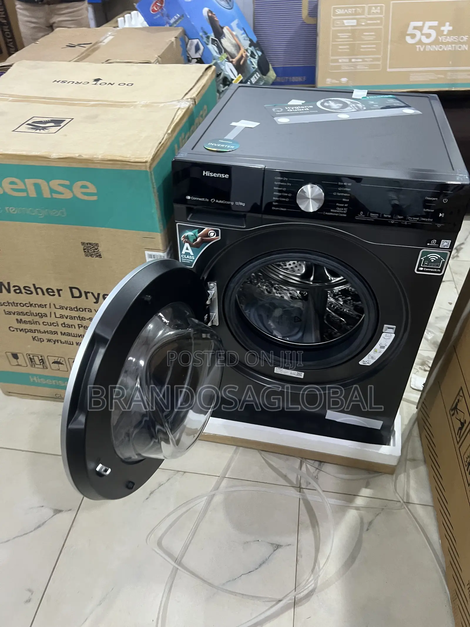 Hisense Front Load Wash Dry 12/8kg (Wd5s1245bb) Washing Machine