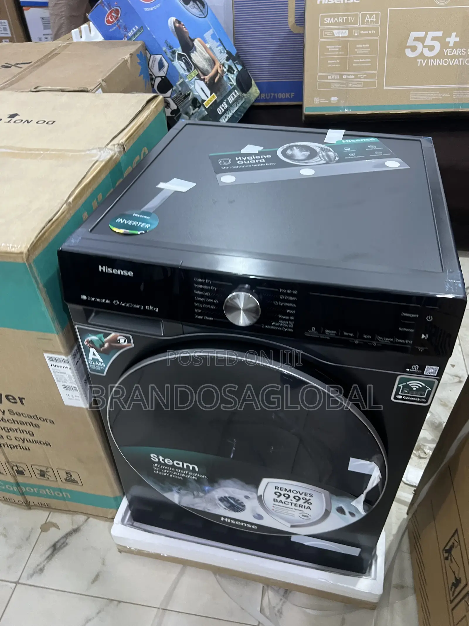 Hisense Frontload Wm5s1245bb-Wd 12/8kg With Strong Dry Power