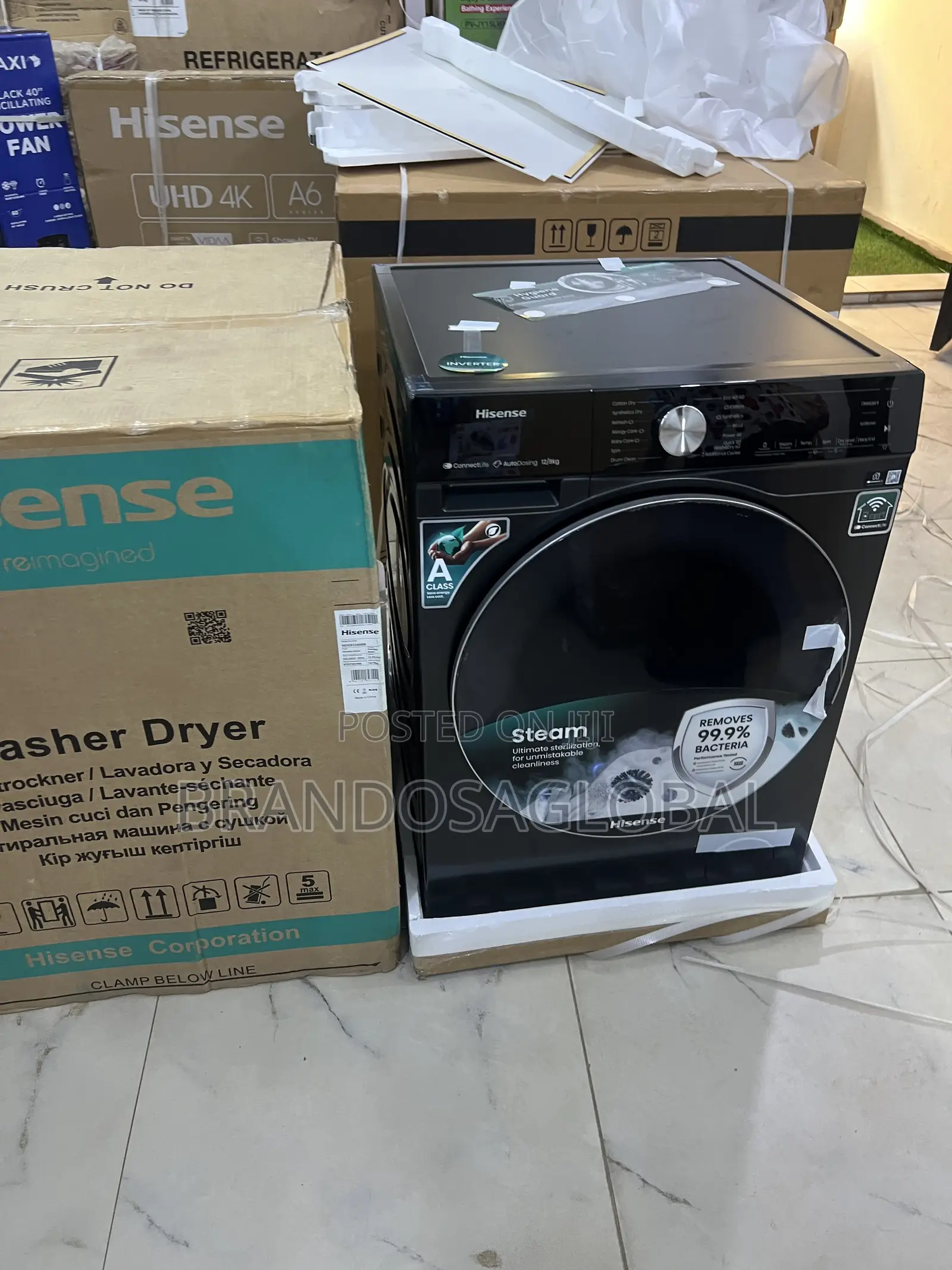 Hisense Frontload 12kg/8kg Large Washer Dryer With Smart Control
