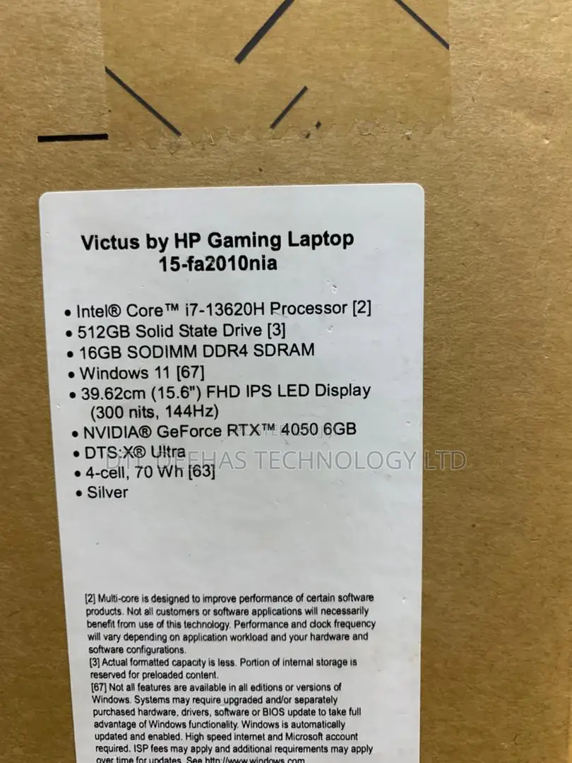 New Laptop HP Victus 15 16GB Intel Core I7 SSD 512GB