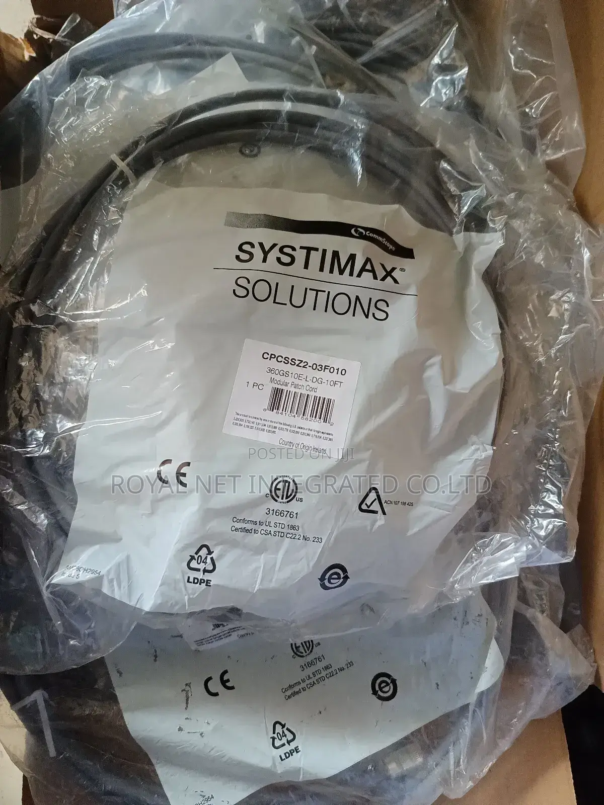 Patch Cord Systimax 3m Cat6a
