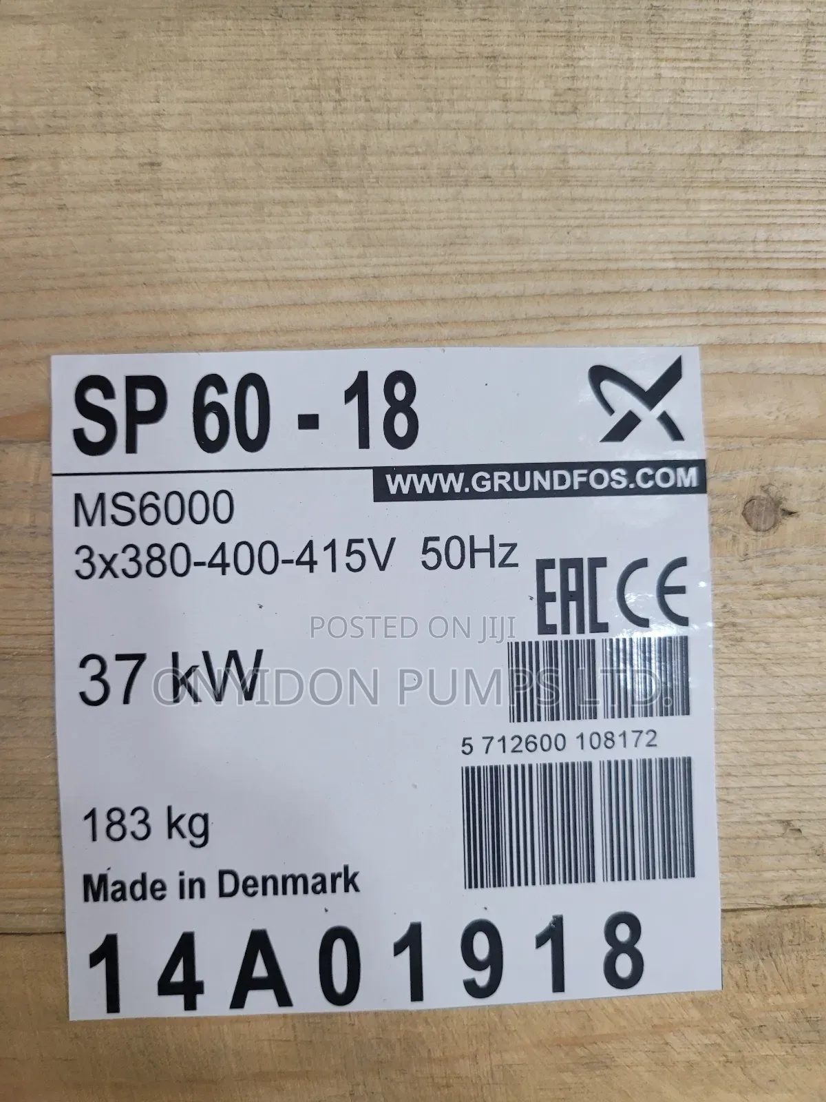 Grundfos Submersible Pump 50hp