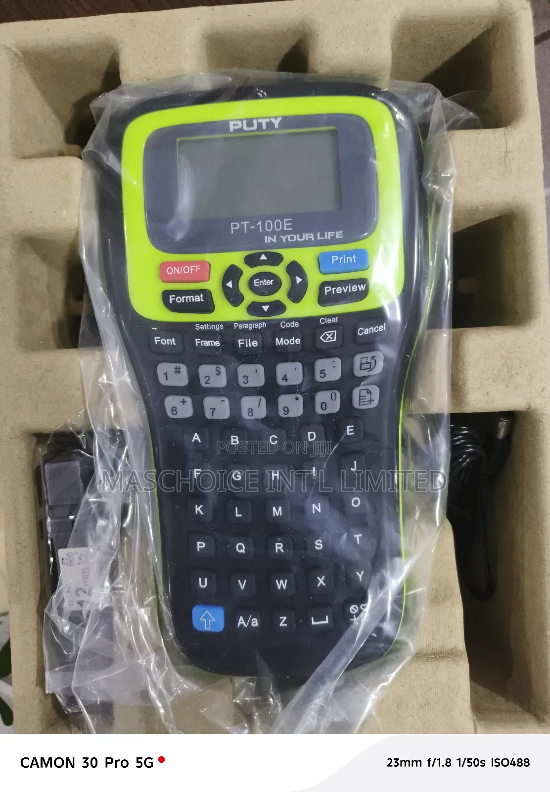 Portable Label Printer Pt-100e