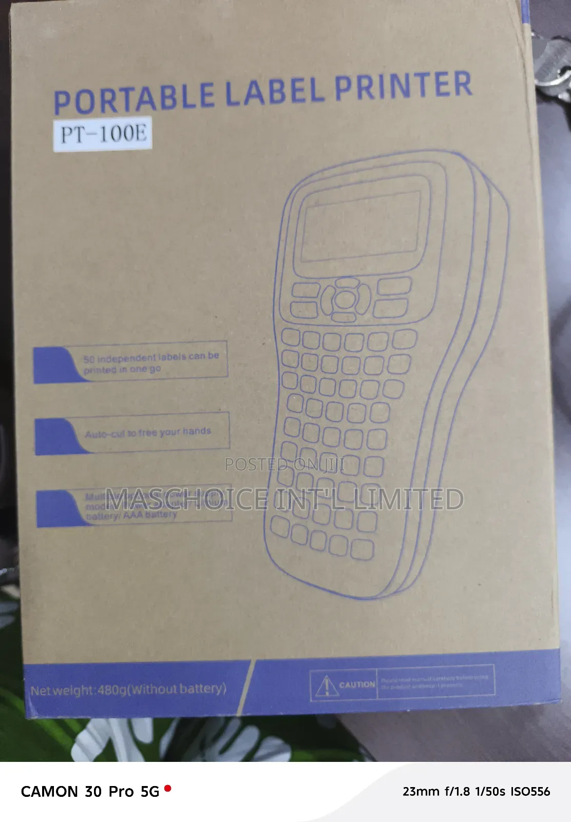 Portable Label Printer Pt-100e