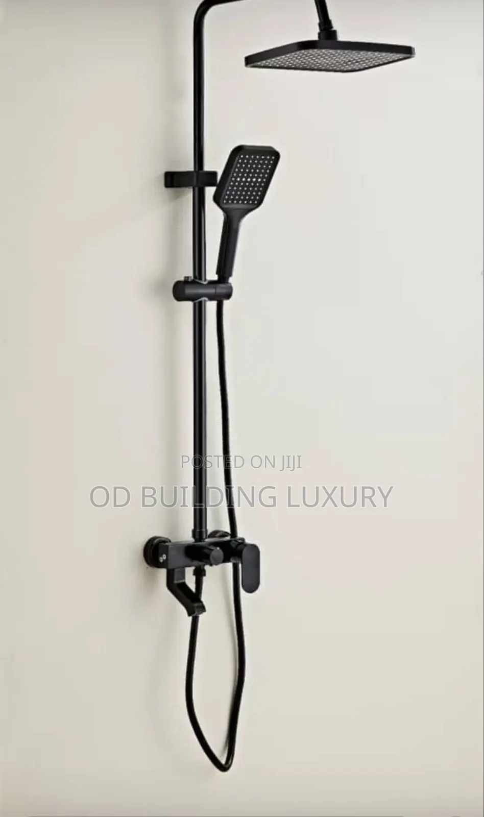 Standing Bathroom Shower Set Black