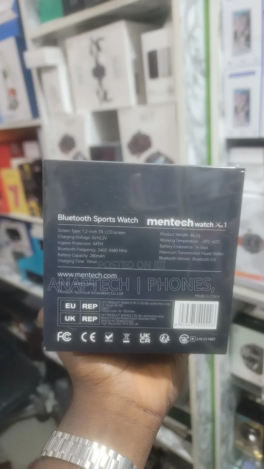 Mentech Watch Rock White, Bluetooth Sports Watch, GPS 110 Sports Modes