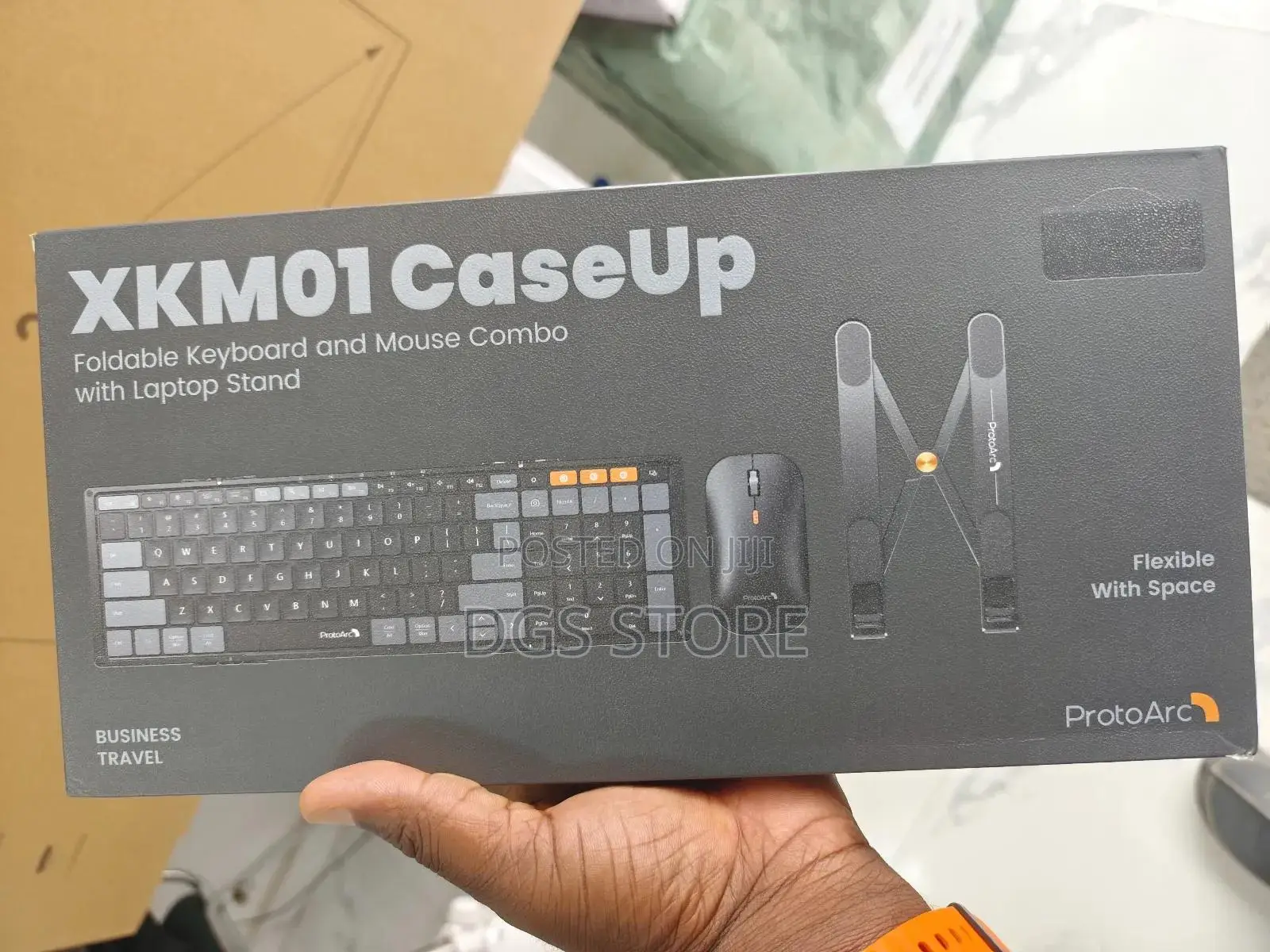Protoarc Xkmo1 Caseup Foldable Keyboard Mouse Combo With Laptopstand
