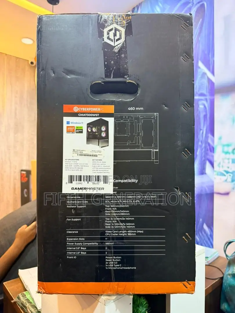 New CyberpowerPC Prebuilt Gaming PC GM 99605 16GB AMD Ryzen 5 SSD 1T