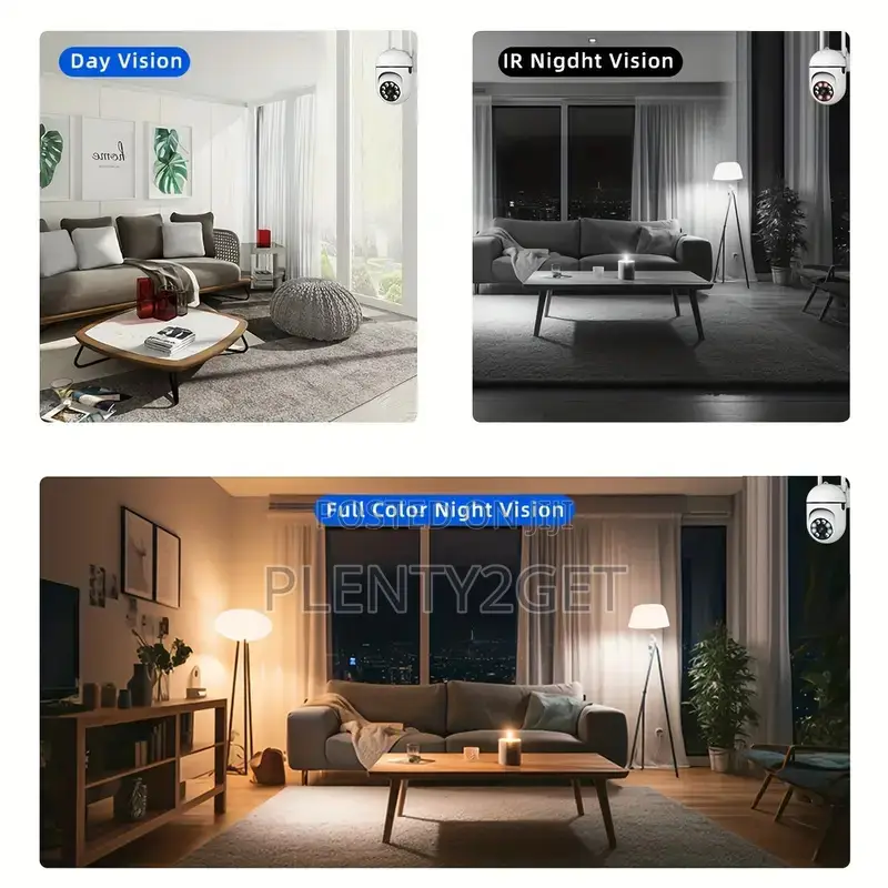 1pc Jooan Smart Security Camera With 1080p Hd, 360° Panoramic View