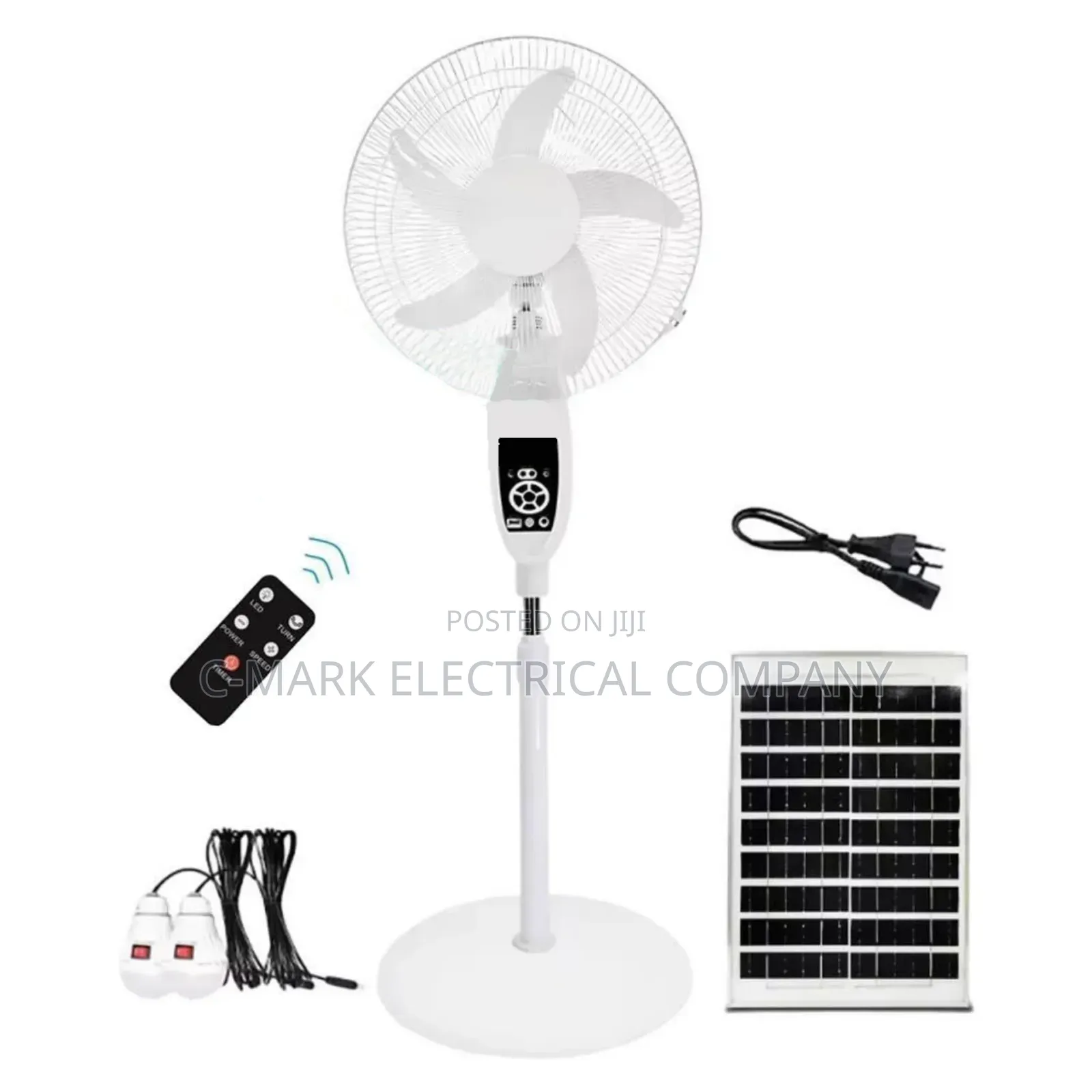 Rechargeable 16 Inch Brushless Aluminum Alloy Stand Floor Solar Fan