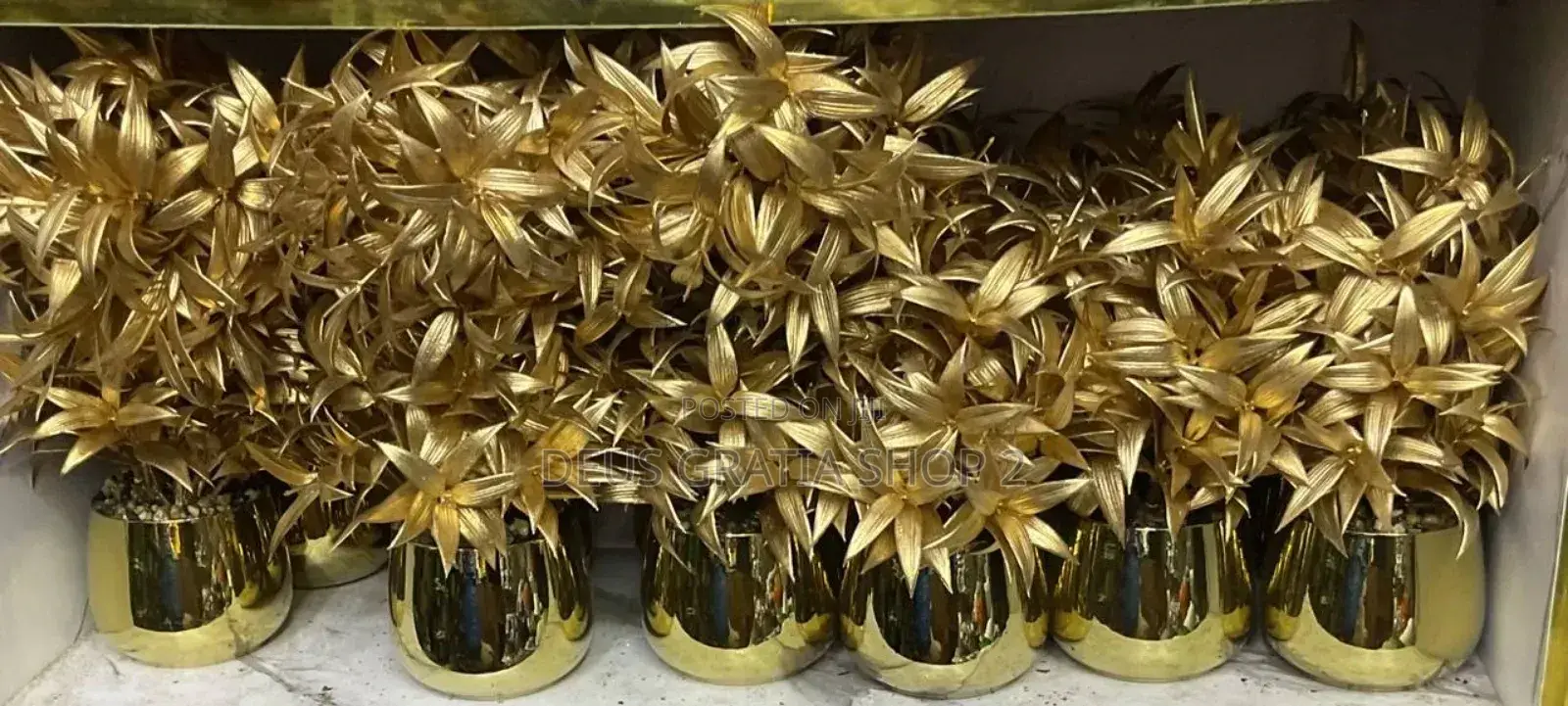 Golden Flower Decor for Centre Table