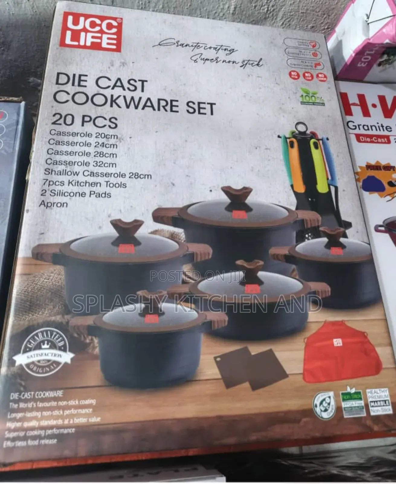 Ucc Life 20pcs Die Cast Cookware Set