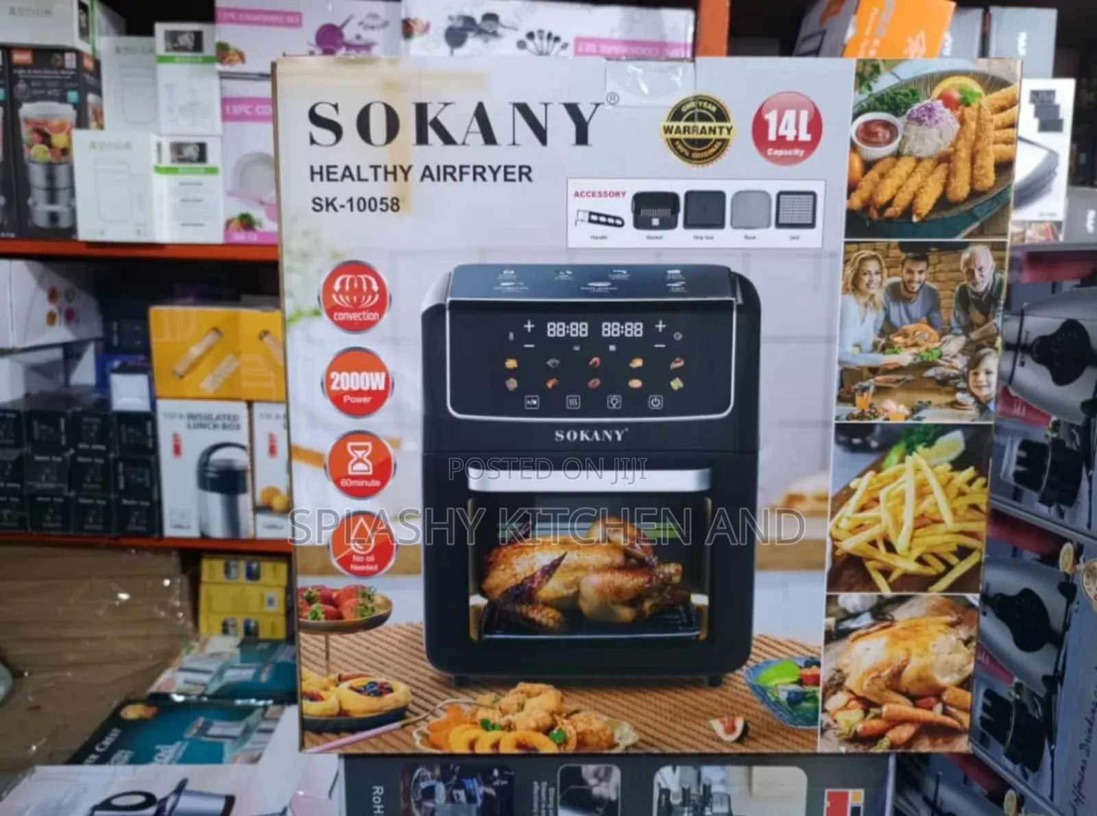 Sokany Digital 14l Capacity Air Fryer New Design 2000w Touch Screen