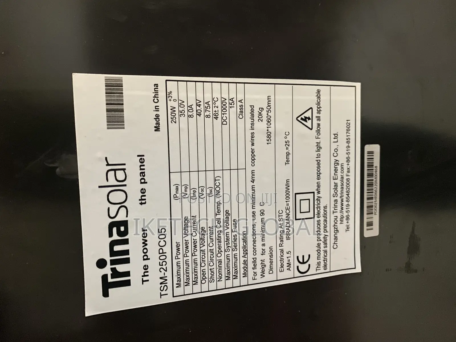 250w Trina Solar Panel