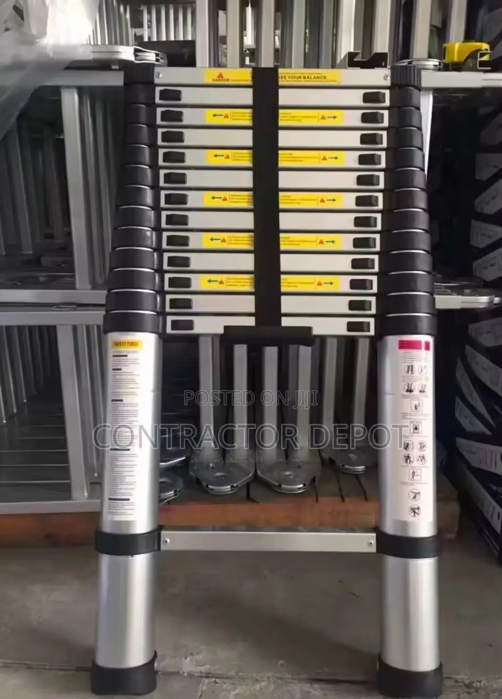 Compact Multi-Purpose Aluminum Roof Telescopic Ladder 6.3meter