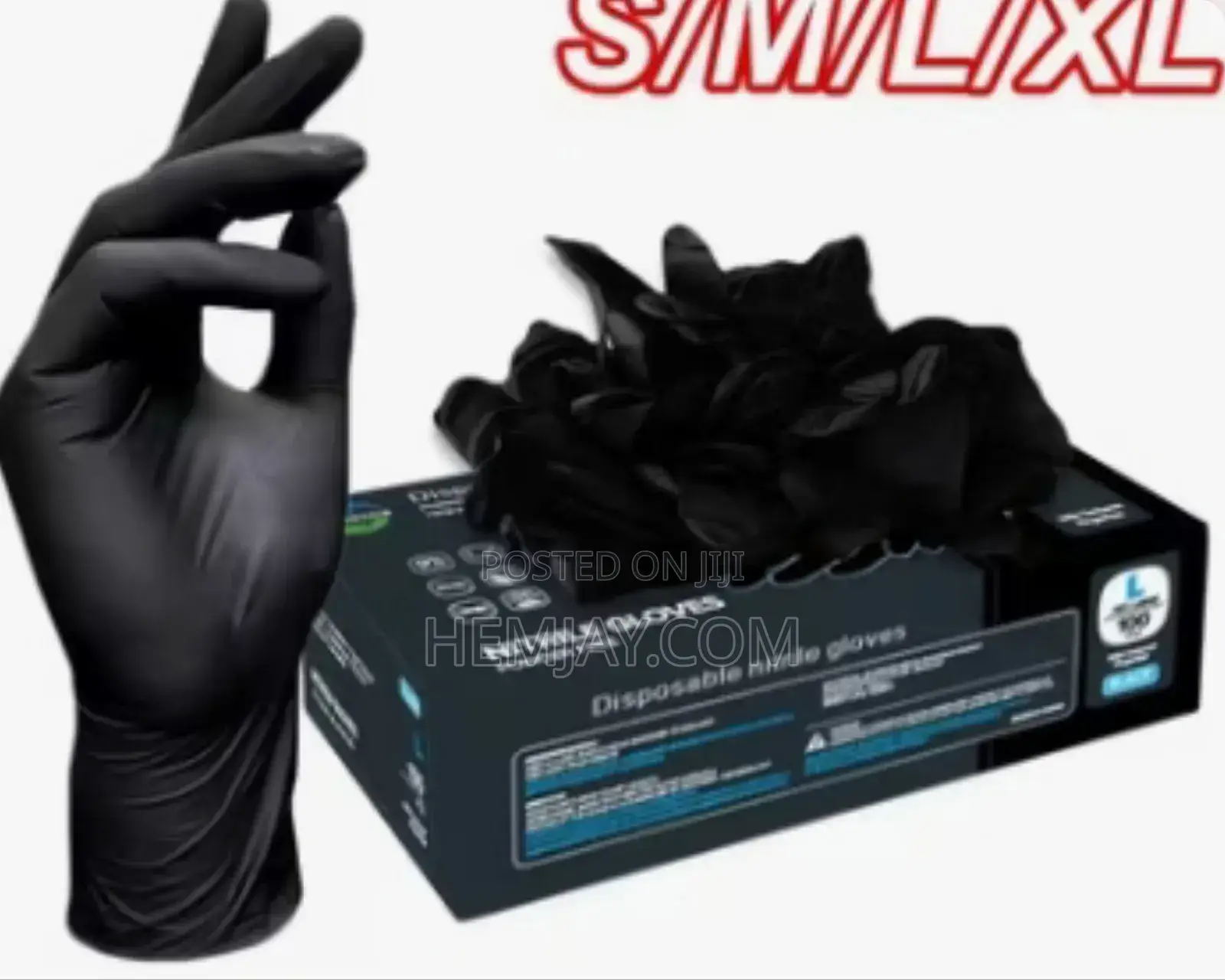 Black/Blues Surgical Hand Gloves (100pcs In A Pack)