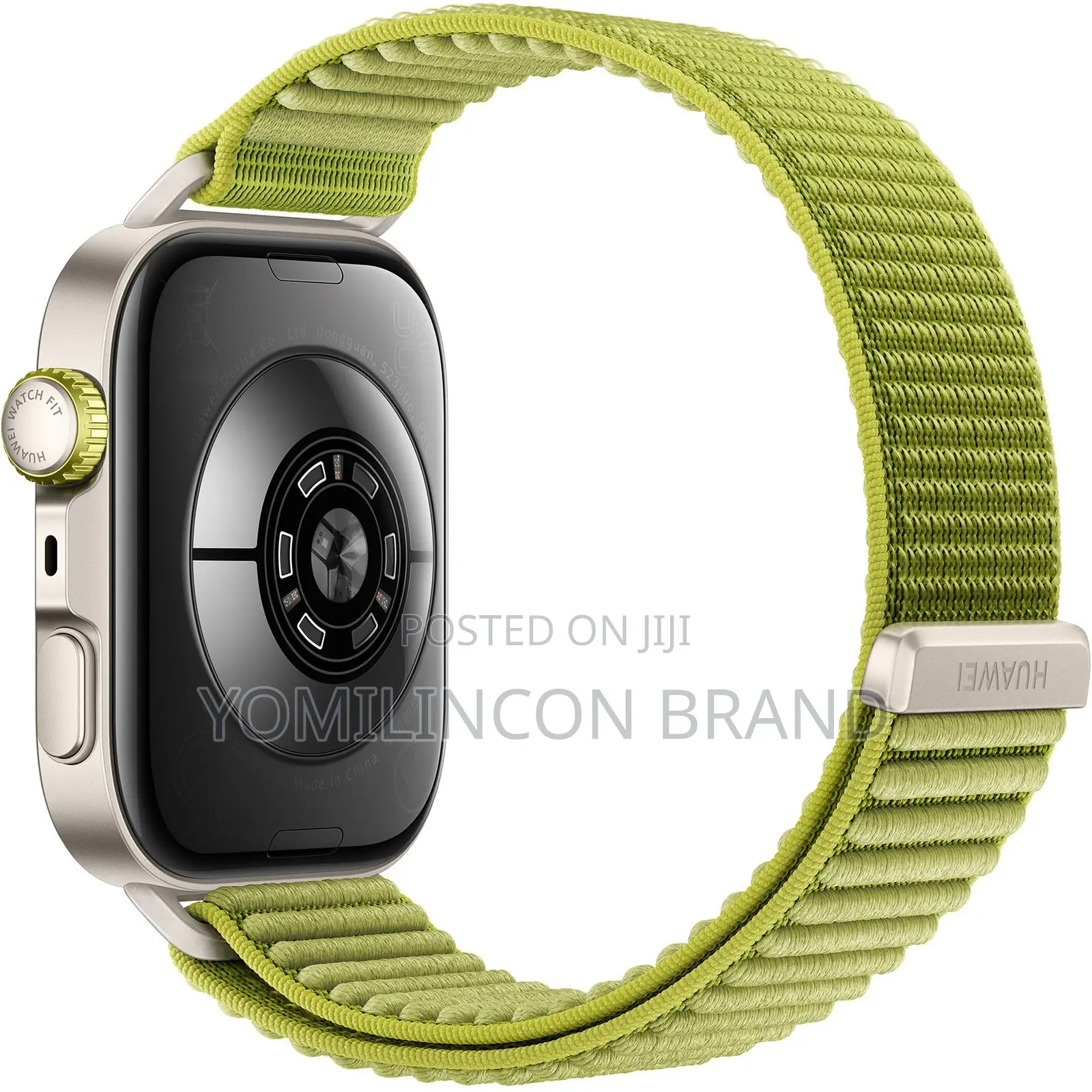 Huawei Fit 4 Pro Gold Aluminium Case Watch (Green Waven Sport Strap)