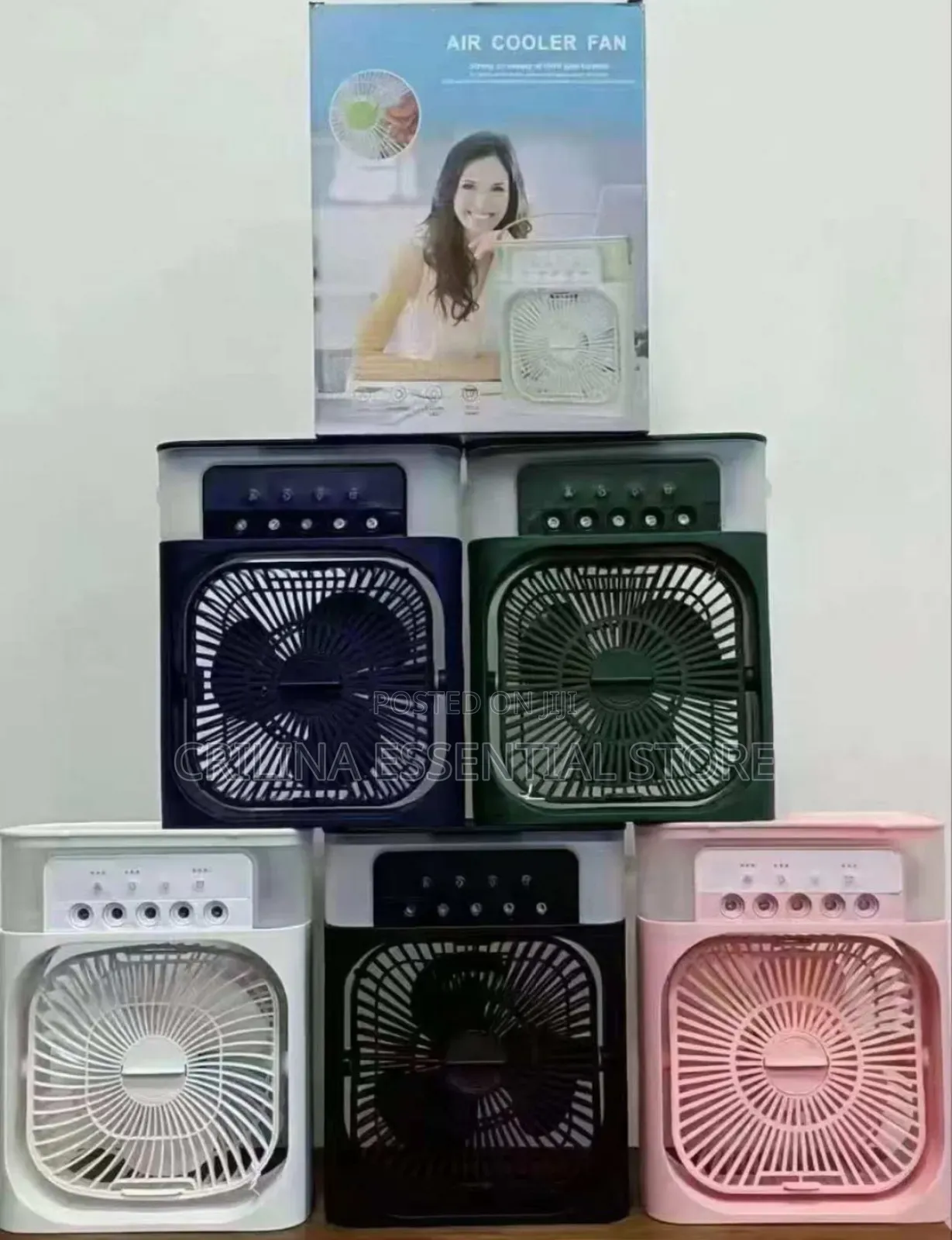 Air Cooler Fan With Humidifier + Led Night Lights