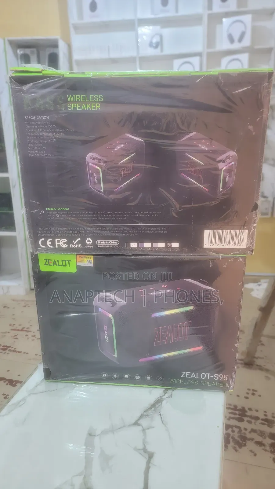 Zealot S95 Wireless Stereo Super Bass Speaker,When Turn on Within