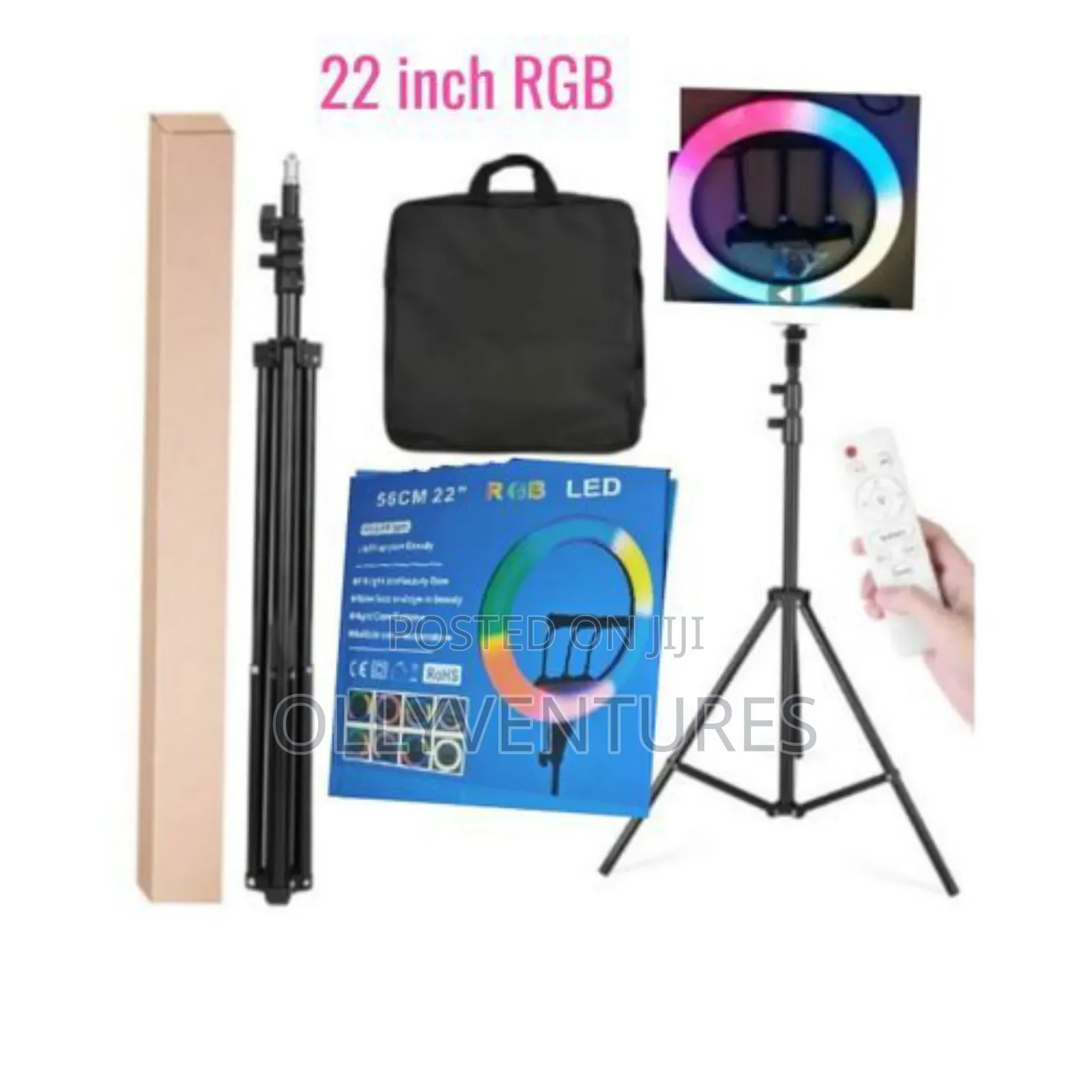 Adjustable Light Stand+22 Inches "56cmrgb Selfie Ring Light