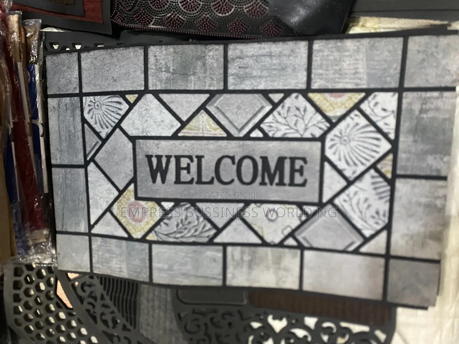 Big Mosaic Welcomes Door Mat-Anti- Slip