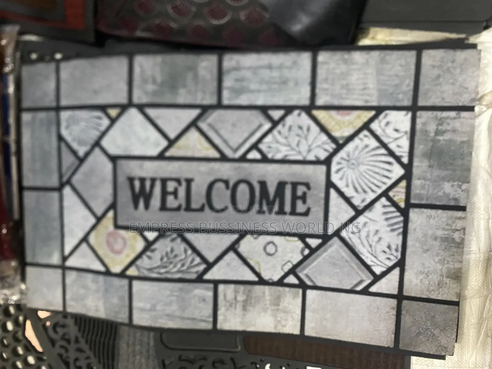 Big Mosaic Welcomes Door Mat-Anti- Slip