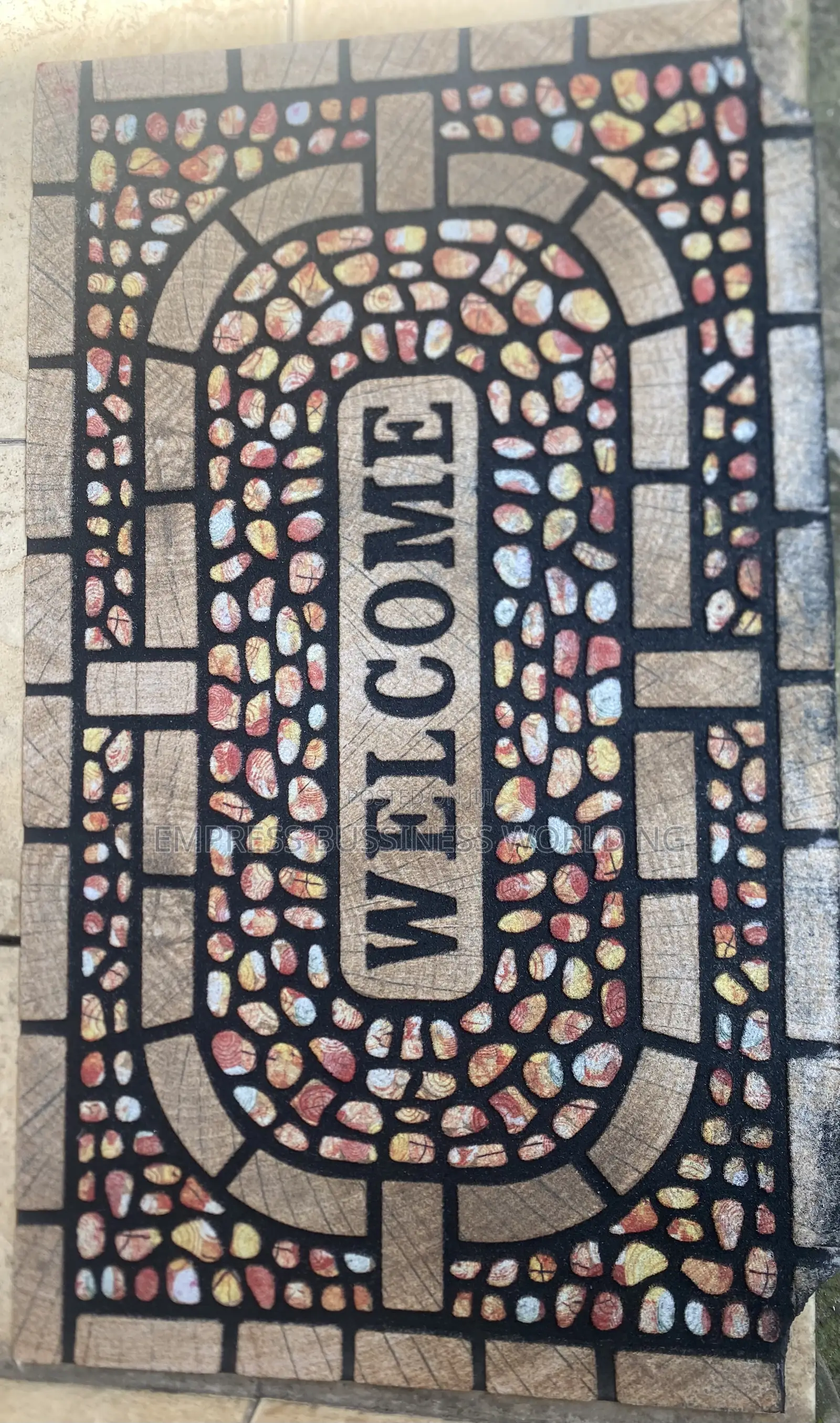 Big Mosaic Welcomes Door Mat-Anti- Slip