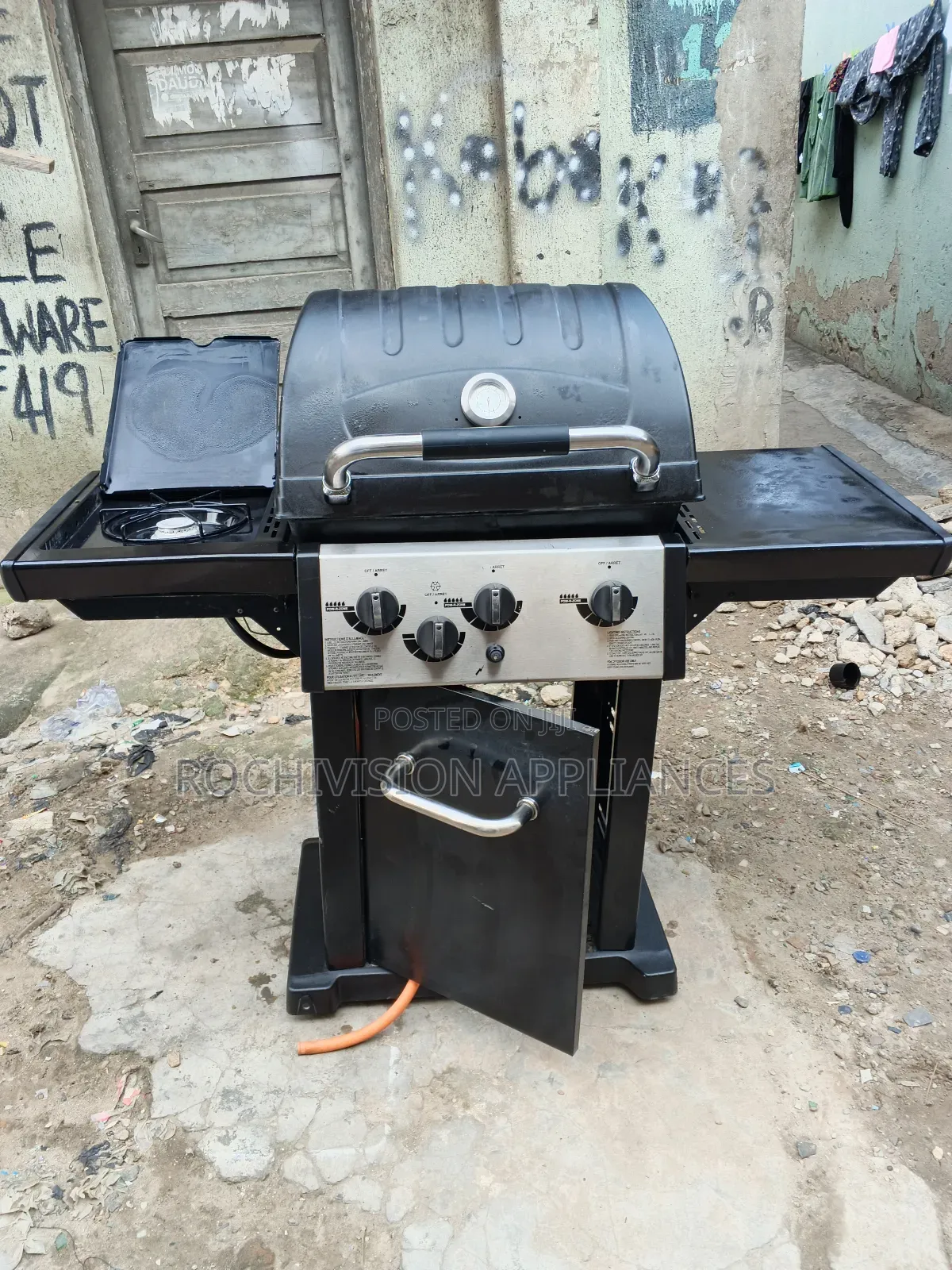 Gas and Charcoal BBQ Side Stove Gas and Charcoal Grill Outdoor Grill