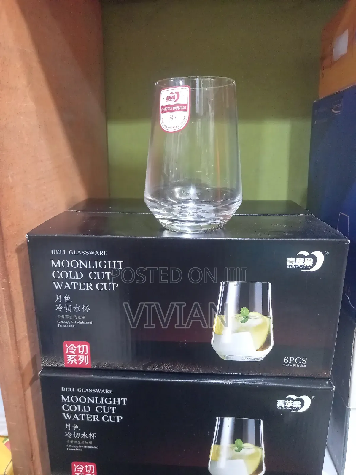 6pcs Diamond Shaped Glass