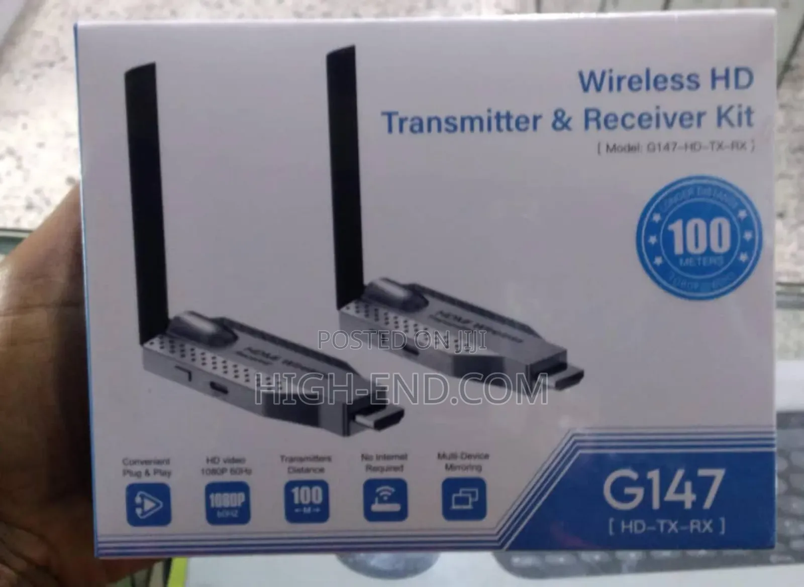 Wireless Hdmi With Receiver and Transmitter Kitg147 100m Range
