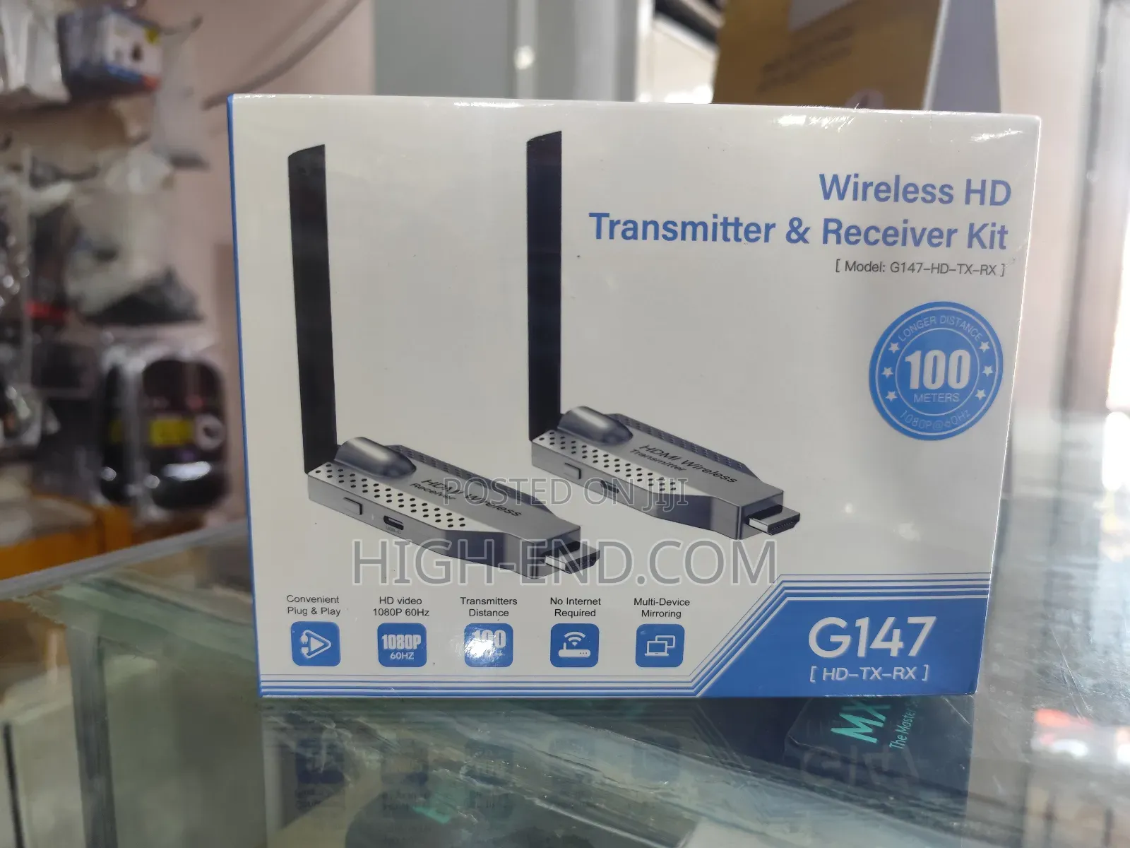 Wireless Hdmi With Receiver and Transmitter Kitg147 100m Range