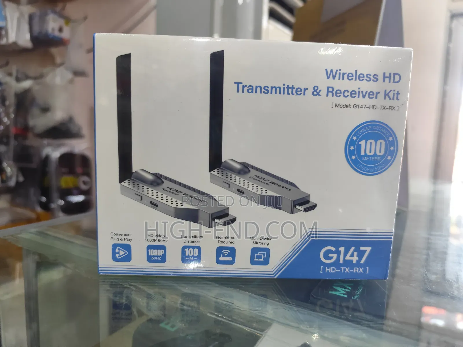 Wireless Hdmi With Receiver and Transmitter Kitg147 100m Range