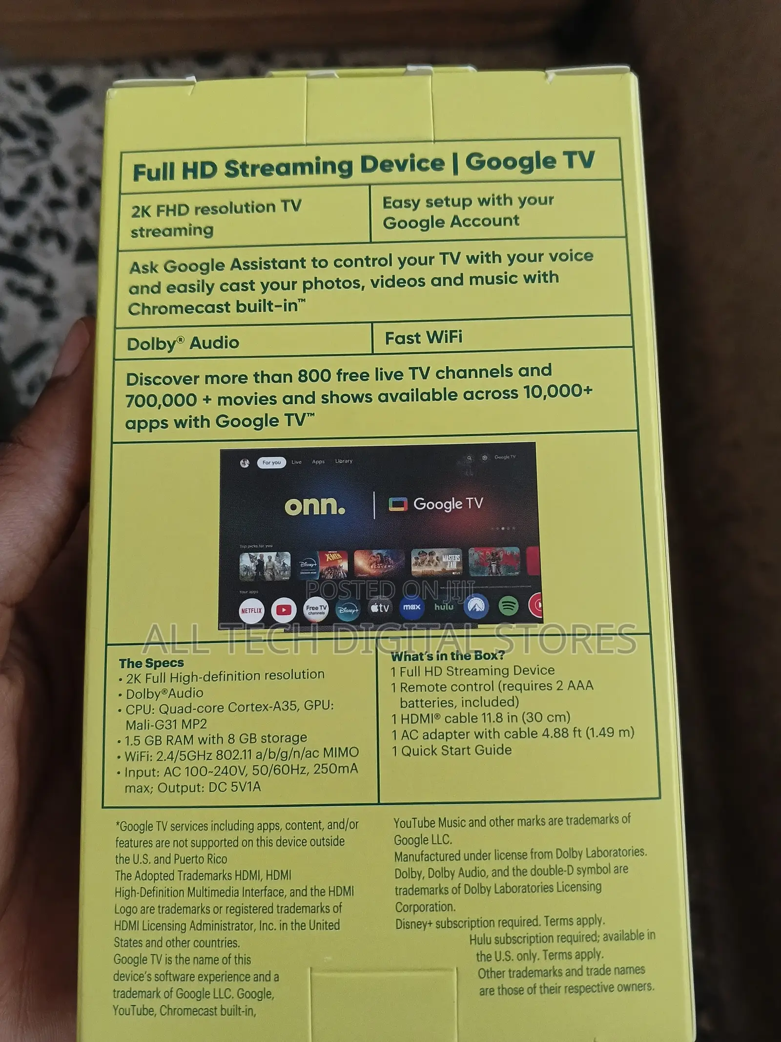 Onn Google Tv Hd Streaming Device