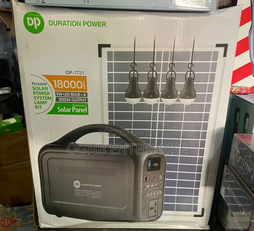 Dp Solar Power System Lamp Kit 4pcs 5w Bulb - 18000mah