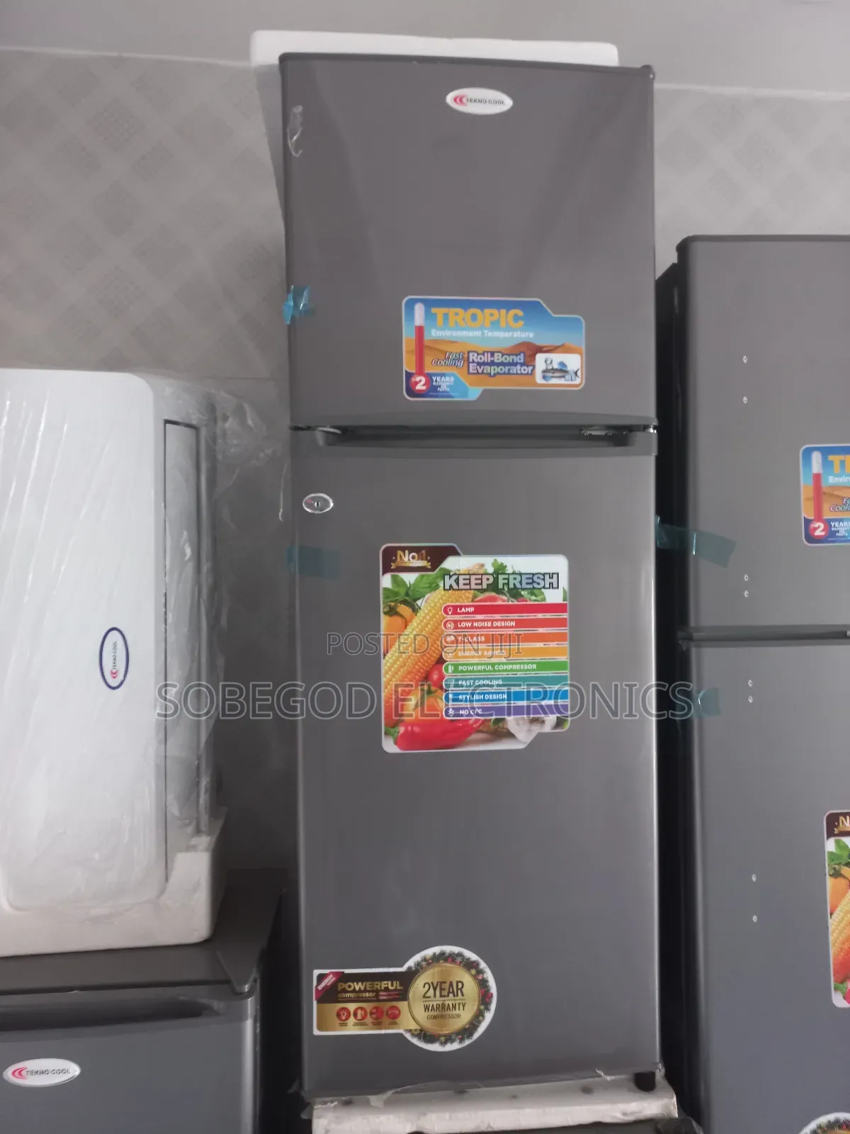 Tekno Cool Refrigerator Double Door (Freezer Fridge)