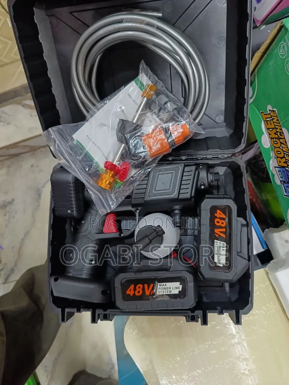 48v Cordless High-Pressure Washer Kit With Double Battery