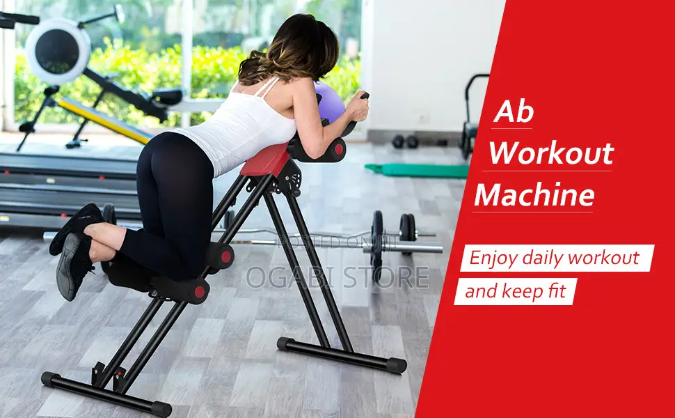 Ab Machine, Abdominal Fitness Trainer With 3 Adjustable Resistances