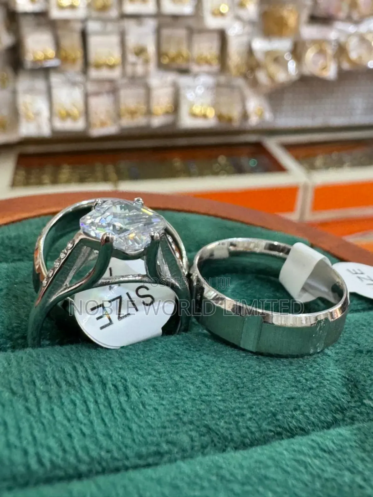 Dazzling Silver Proposal/Wedding Rings Og 6s