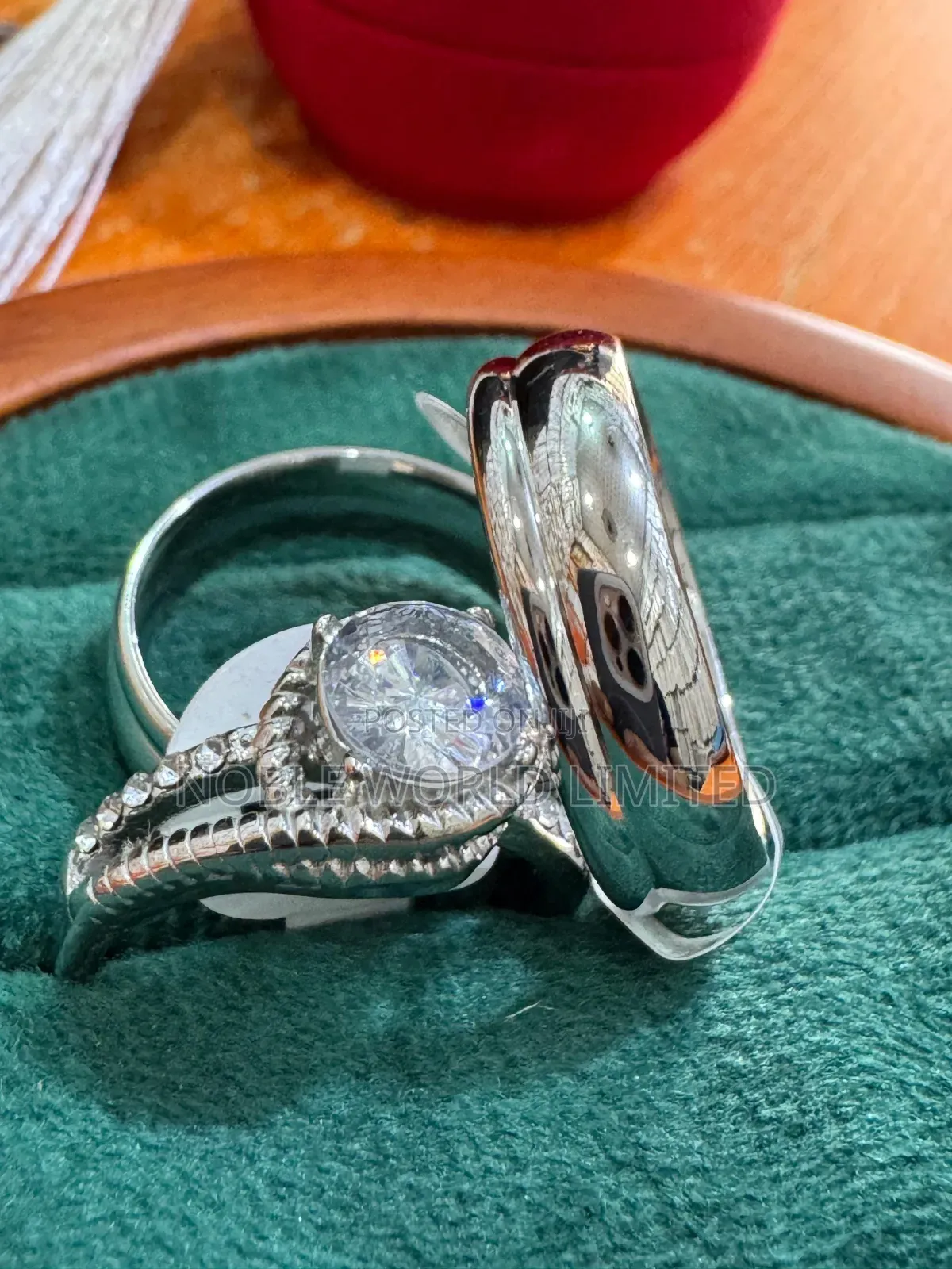 Dazzling Silver Proposal/Wedding Rings Og 6s