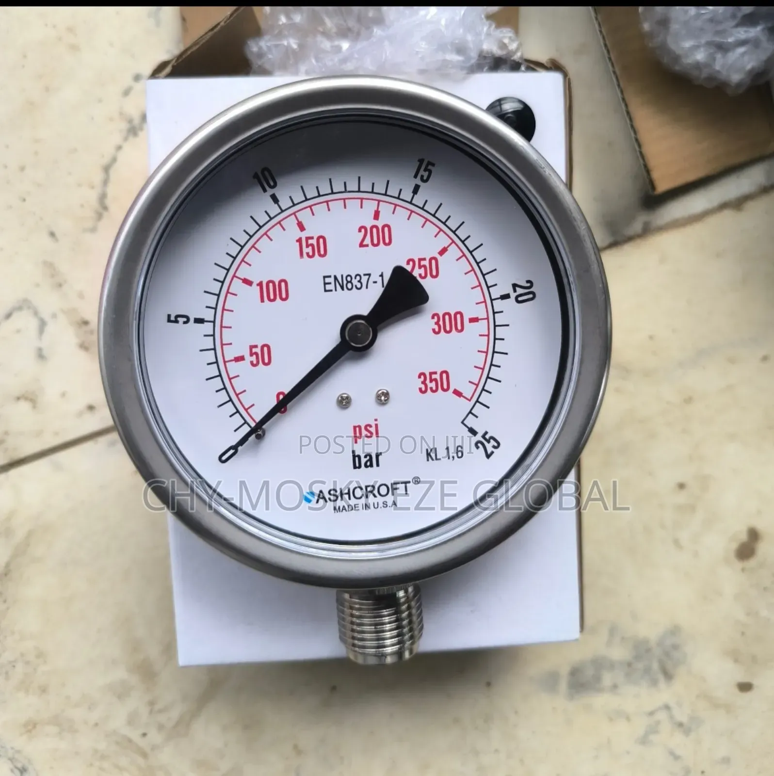 Pressure Gauge (0-25bar/100mm)