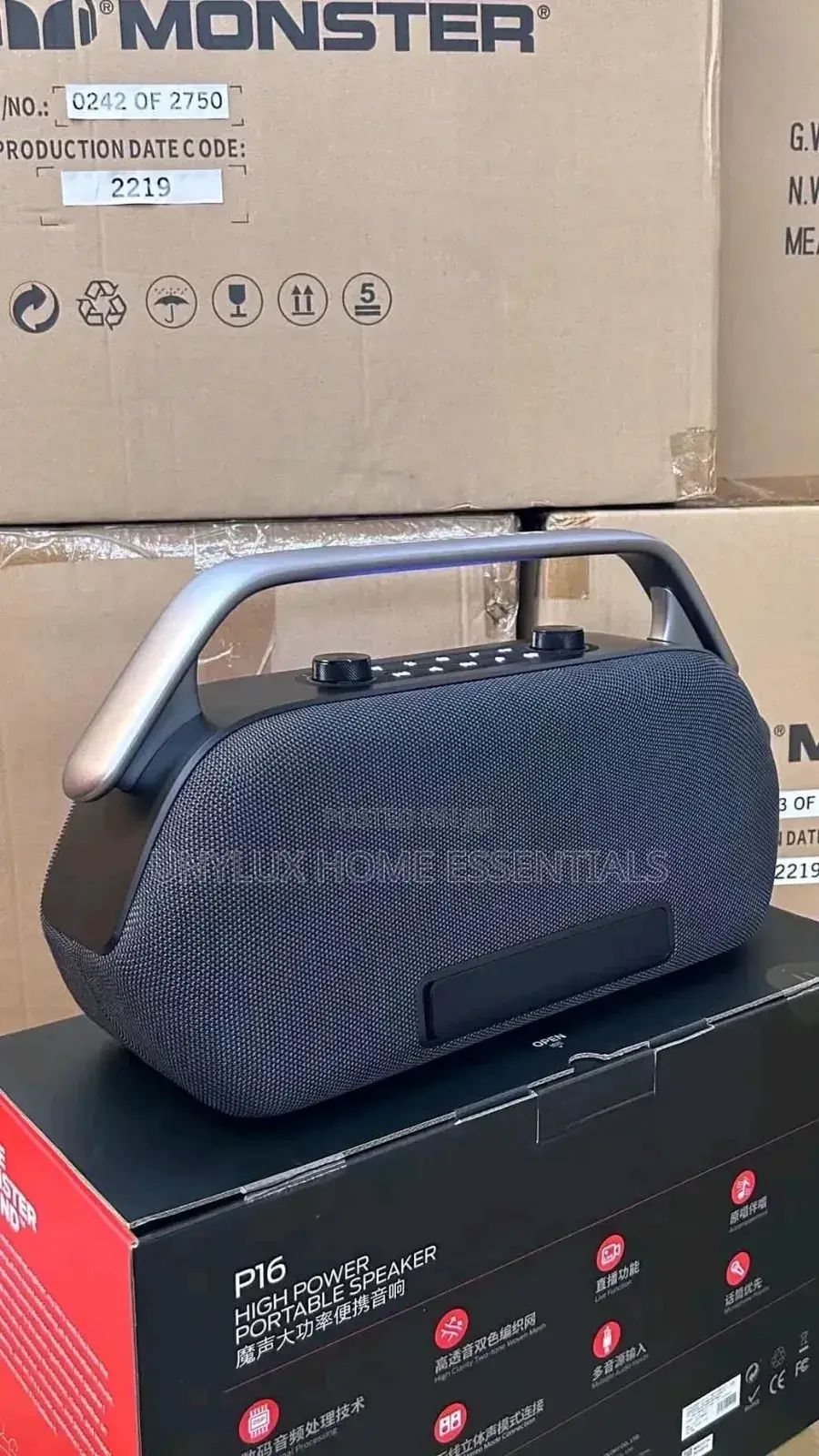 Monster P16 Handle Portable Bass Speakers