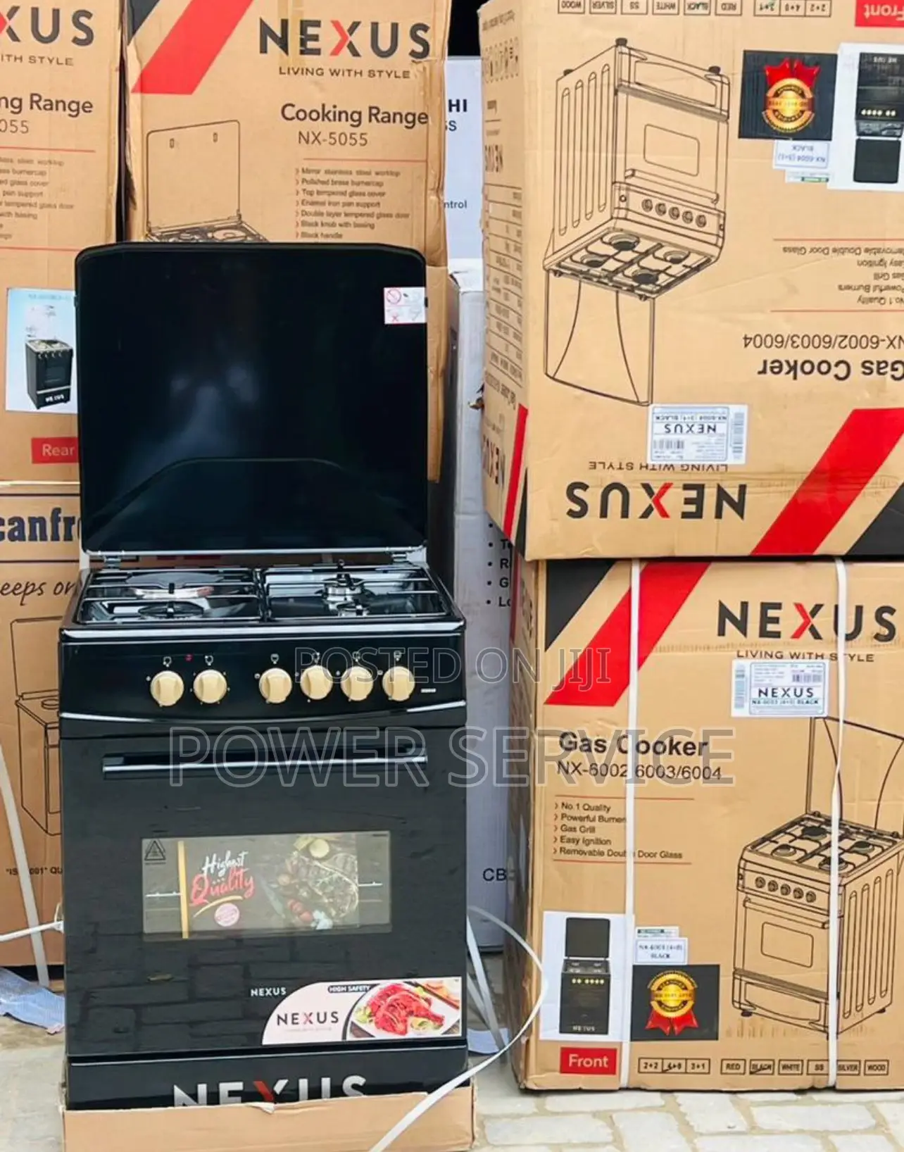 Nexus 4-Burner Standing Gas Cooker.