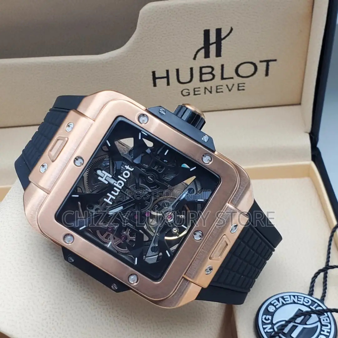 Hublot Quality Luxury Men Chronograph Rubber Strap Wristwatch