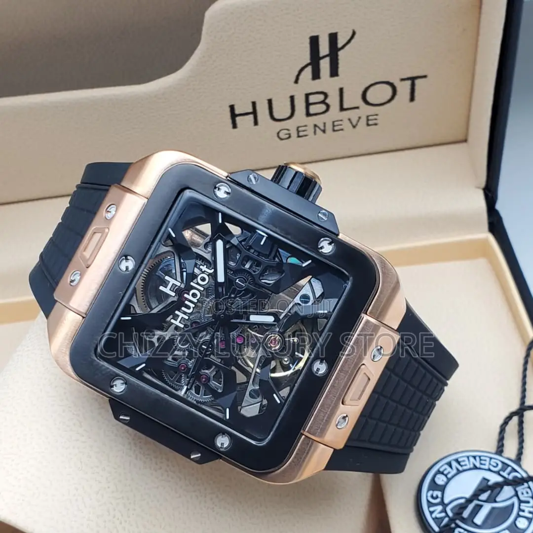 Hublot Quality Luxury Men Chronograph Rubber Strap Wristwatch