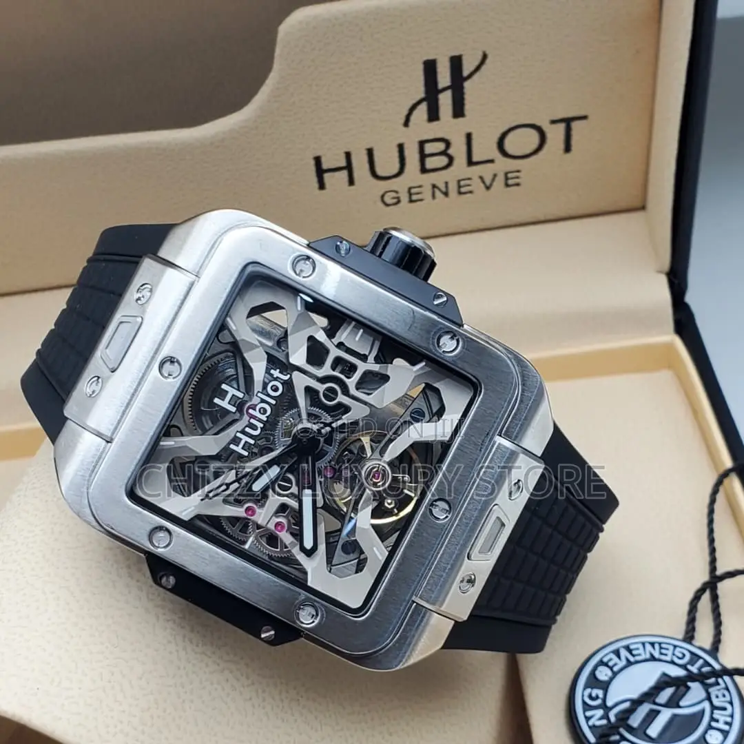 Hublot Quality Luxury Men Chronograph Rubber Strap Wristwatch