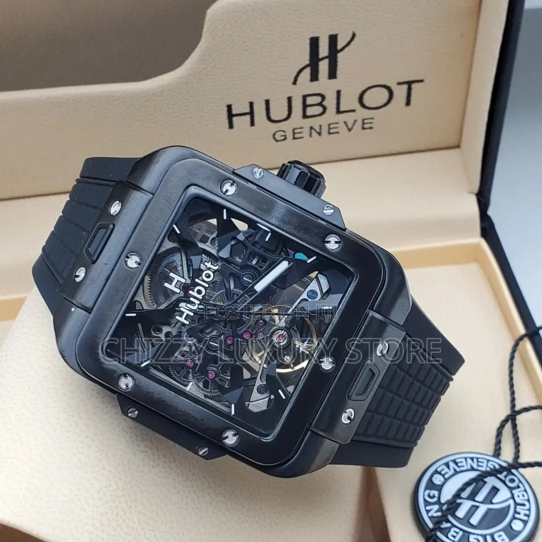 Hublot Quality Luxury Men Chronograph Rubber Strap Wristwatch