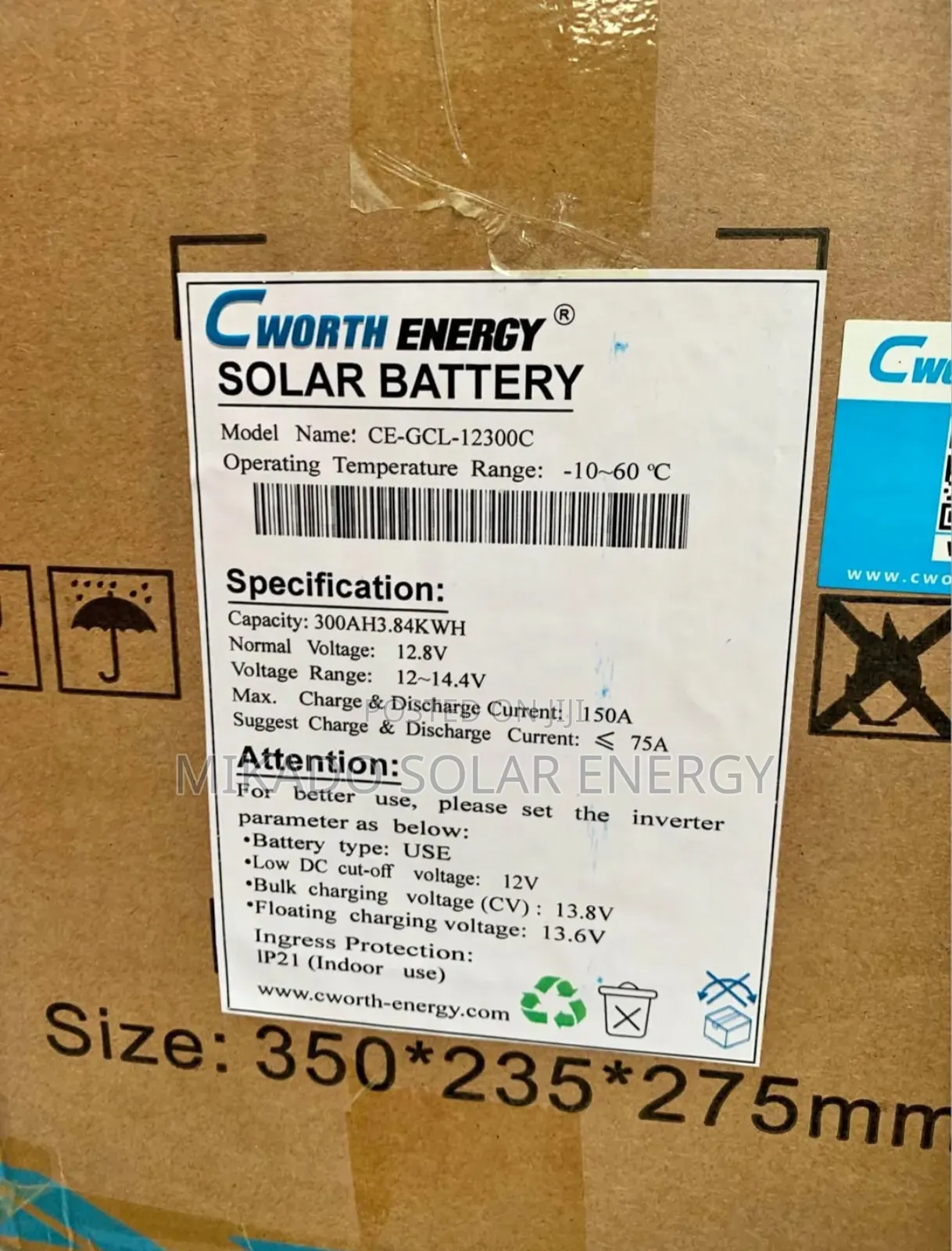 12v 300ah Lithium Battery–3.8kwh|Durable, High-Capacity Power Solution